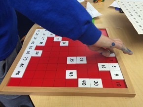 Work of the Week - Pythagoras Board - Montessori Co-op School